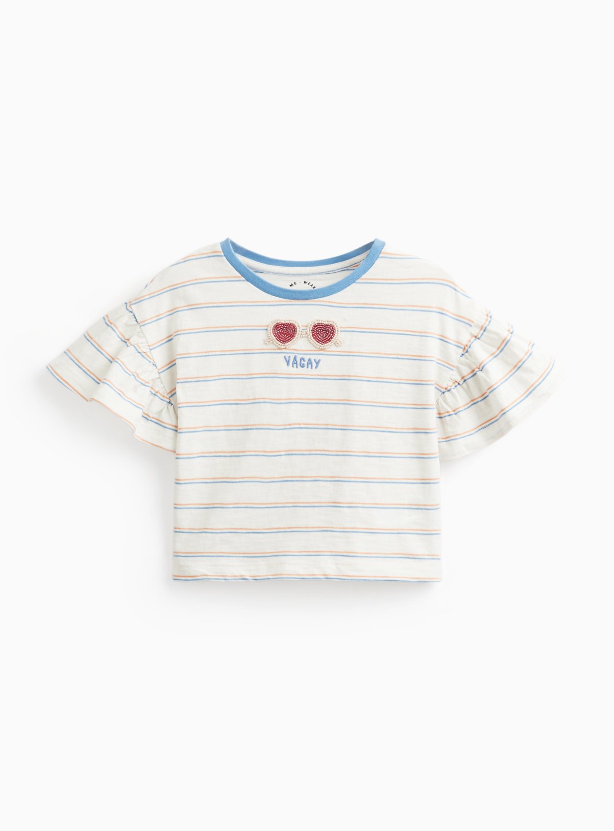 Blue Vacay Logo Stripe T-Shirt 6-7 years - Image 3 thumbnail
